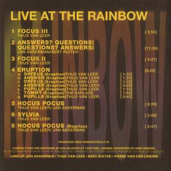 CD Focus: At The Rainbow