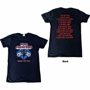 Merce Foo Fighters: Foo Fighters Unisex T-shirt: Concrete & Gold 2019 European Tour (ex-tour) (back Print) (small) S