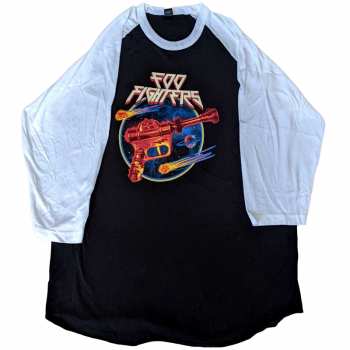 Merce Foo Fighters: Foo Fighters Unisex Raglan T-shirt: Ray Gun (black & White) (small) S