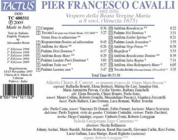 CD Francesco Cavalli: Vespero Della Beata Vergine Maria