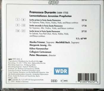 CD Francesco Durante: Lamentationes Jeremiae Prophetae