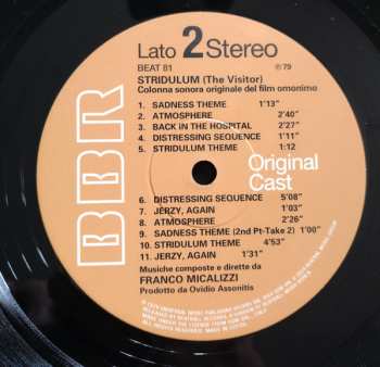 LP Franco Micalizzi: Stridulum (The Visitor) (Colonna Sonora Originale Del Film)