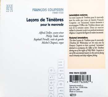 CD Alfred Deller: Leçons De Ténèbres