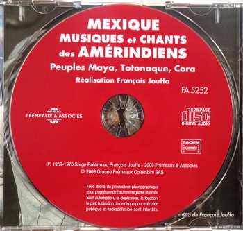 CD François Jouffa: Musiques Et Chants Des Amérindiens (Peuples Maya, Totonaque, Cora - Mexique)