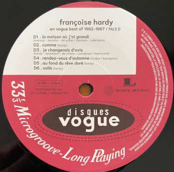 2LP Françoise Hardy: Françoise Hardy En Vogue Best Of 1962-1967