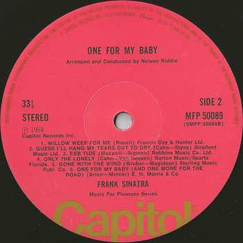 LP Frank Sinatra: One For My Baby