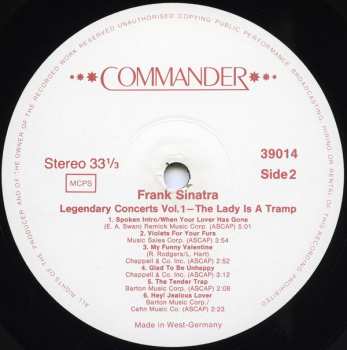3LP/Set di cofanetti Frank Sinatra: Legendary Concerts