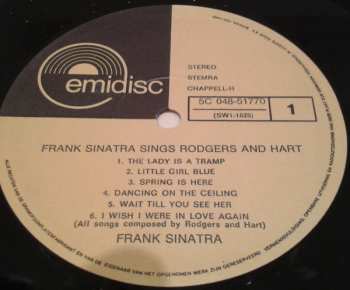 LP Frank Sinatra: Frank Sinatra Sings Rodgers And Hart