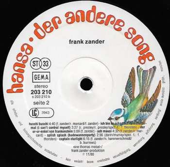 LP Frank Zander: Frank Zander
