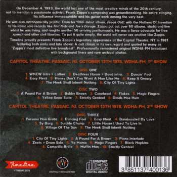 4CD/Set di cofanetti Frank Zappa: Capitol Theatre 1978