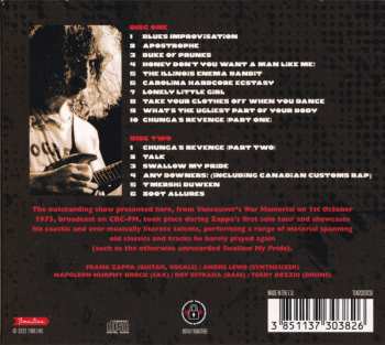 2CD Frank Zappa: Live In Vancouver 1975