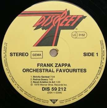 LP Frank Zappa: Orchestral Favorites