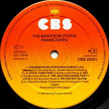 LP Frank Zappa: The Man From Utopia