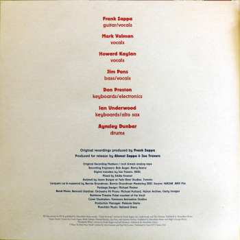 3LP Frank Zappa: Rainbow Theatre London, England December 10, 1971 LTD