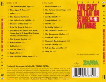 2CD Frank Zappa: You Can't Do That On Stage Anymore Vol. 1