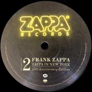 3LP Frank Zappa: Zappa In New York