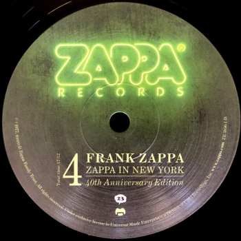 3LP Frank Zappa: Zappa In New York