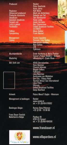 DVD Frans Bauer: Zuid - Afrika  Om Van Te Dromen