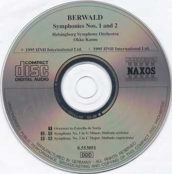 CD Franz Berwald: Symphonies, No. 1 "Sinfonie Sérieuse" No. 2 "Sinfonie Capricieuse"