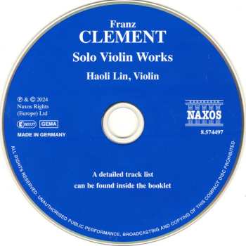 CD Franz Clement: Solo Violin Works