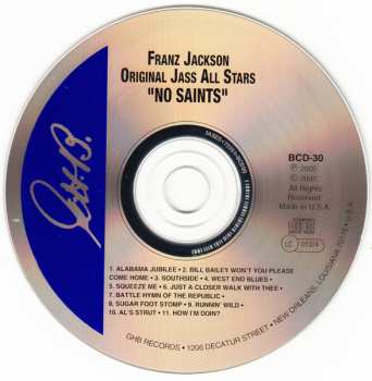 CD Franz Jackson And His Original Jass All-Stars: No Saints