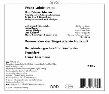 2CD Franz Lehár: Die Blaue Mazur