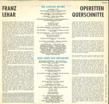 LP Elisabeth Schwarzkopf: Die Lustige Witwe / Das Land Des Lächelns (Querschnitte)