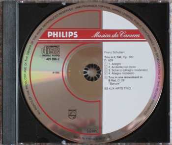 CD Franz Schubert: Piano Trio Klaviertrio Nr. 2 D.929 / Trio D.28 "Sonate"