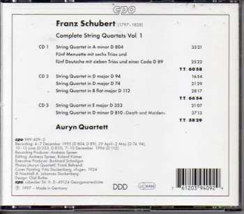 6CD/Set di cofanetti Franz Schubert: Complete String Quartets 