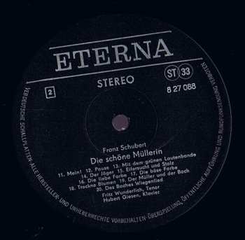 LP Franz Schubert: Die Schöne Müllerin
