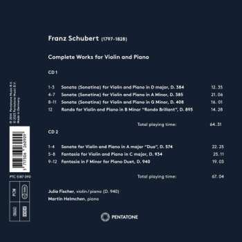 2CD Franz Schubert: Complete Works For Violin And Piano