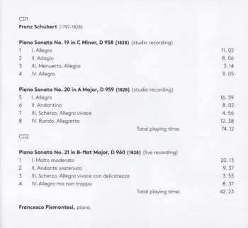 2CD Franz Schubert: Last Piano Sonatas