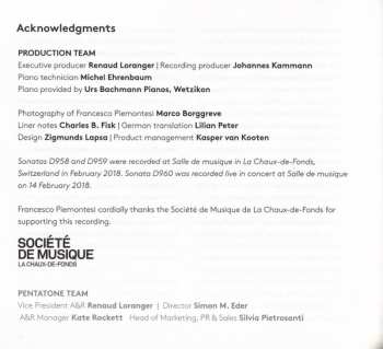2CD Franz Schubert: Last Piano Sonatas