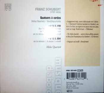 CD Franz Schubert: Quatuors Nos 13 & 14 "Der Tod Und Das Mädchen"