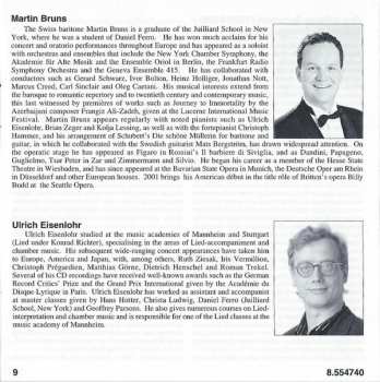 CD Franz Schubert: Schiller-Lieder, Vol. 1
