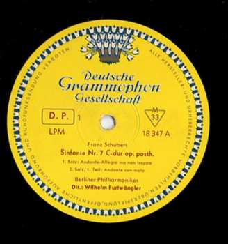 LP Berliner Philharmoniker: Sinfonie Nr. 7 C-Dur Op. Posth.