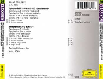 CD Berliner Philharmoniker: Classikon 60: Schubert: Symphonien Nr. 8 'Unvollendete' & Nr. 9