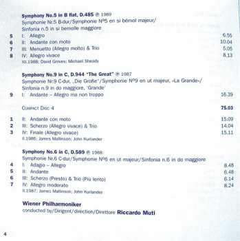 4CD/Set di cofanetti Franz Schubert: The Complete Symphonies