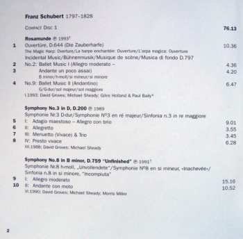 4CD/Set di cofanetti Franz Schubert: The Complete Symphonies