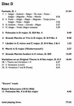 7CD/Set di cofanetti Franz Schubert: The Complete Original Piano Duets