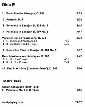 7CD/Set di cofanetti Franz Schubert: The Complete Original Piano Duets