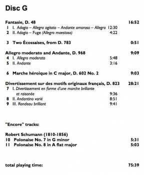 7CD/Set di cofanetti Franz Schubert: The Complete Original Piano Duets