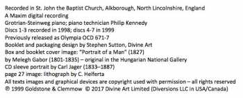 7CD/Set di cofanetti Franz Schubert: The Complete Original Piano Duets