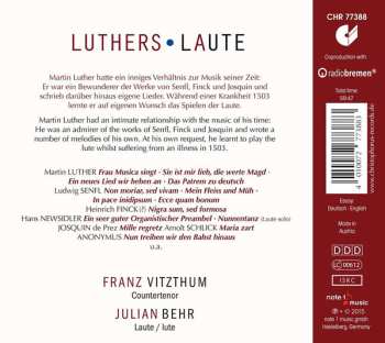 CD Franz Vitzthum: Luthers Laute