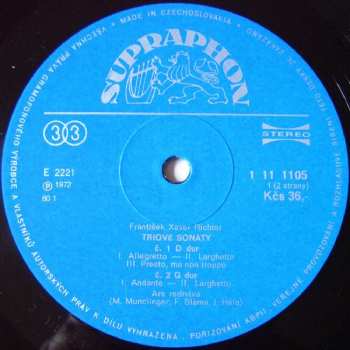 LP Franz Xaver Richter: Triové Sonáty