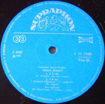 LP Franz Xaver Richter: Triové Sonáty