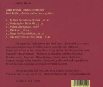 CD Fred Frith: Cutter Heads