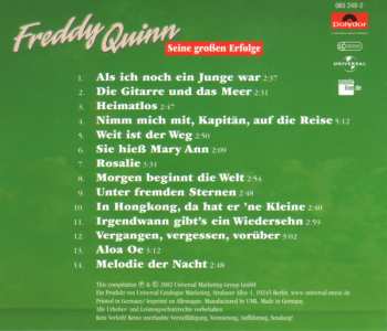 3CD/Set di cofanetti Freddy Quinn: Seine Großen Erfolge