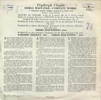 LP Frédéric Chopin: Dzieła Wszystkie = Complete Works