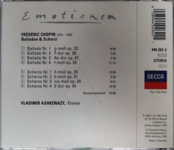CD Frédéric Chopin: Balladen Nr. 1-4 / Scherzi Nr. 1-4